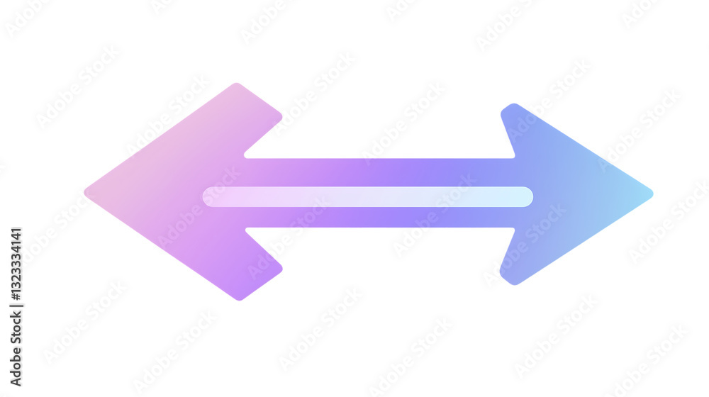 Gradient Bidirectional Arrow – Symbolizing Direction, Navigation & Choice Gradient Bidirectional Arrow – Symbolizing Direction, Navigation & Choice