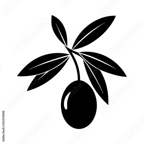 Olive silhouette vector