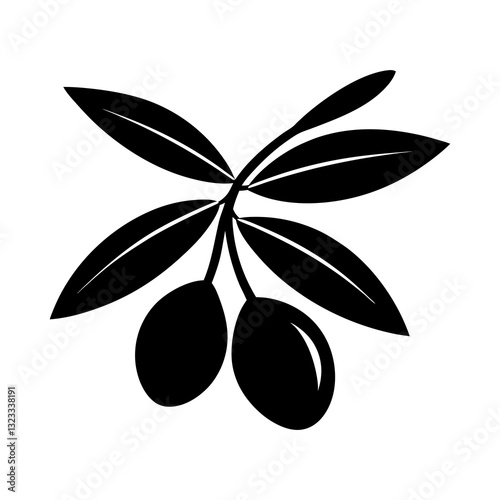 Olive silhouette vector