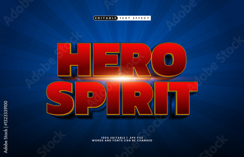 hero spirit editable text effect with a knight and hero text effect