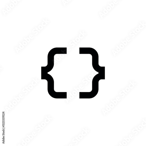 Curly braces programming code symbol Vector