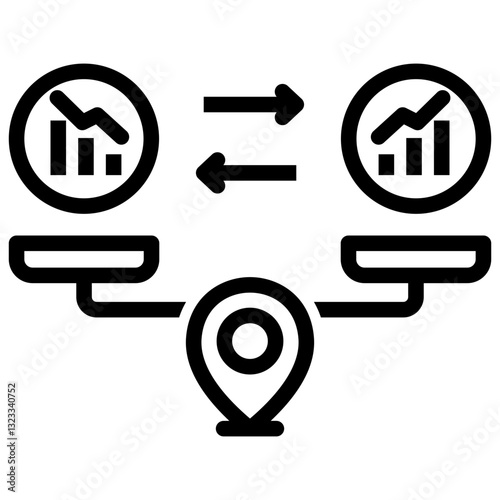 Break Even Point Icon