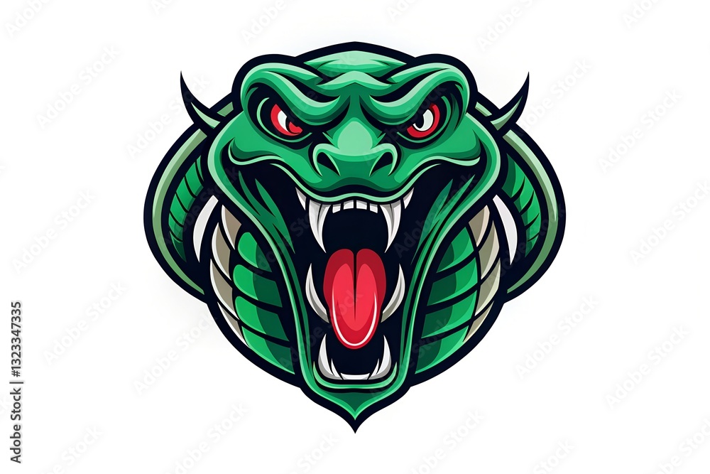 Obraz premium Venomous Viper mascot logo icon.