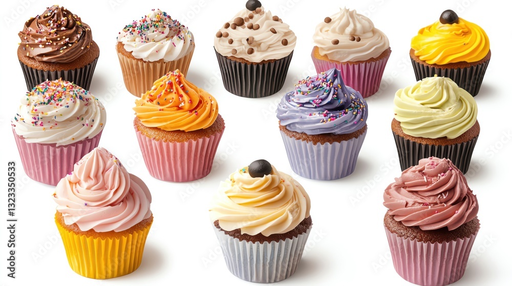 candy and sweets watercolor collection isoleate background Collection set watercolor. Colorful cupcakes with creamy icing toppings. candy and sweets watercolor collection isoleate background Collection set watercolor. Colorful cupcakes with creamy icing toppings.
