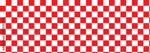 Seamless repeat pattern with ditsy hand drawn checkerboard in cotton candy red.  1176