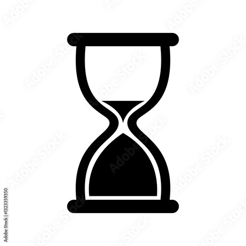 Hourglass vector icon. Sand clock symbol. flat vector illustration design.
