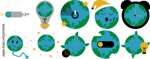 Earth Hour Illustration
