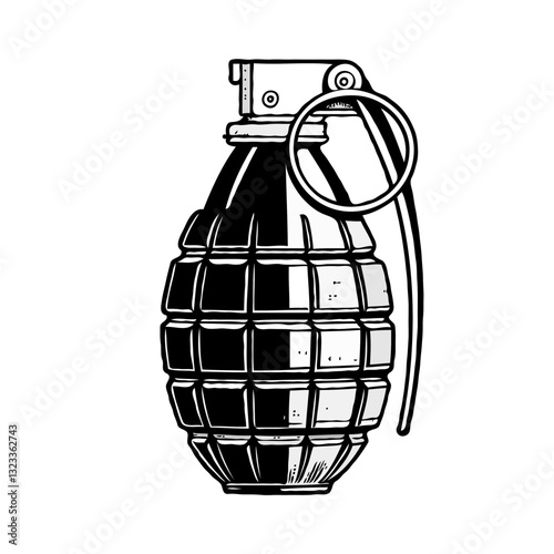 hand grenade vector illustration