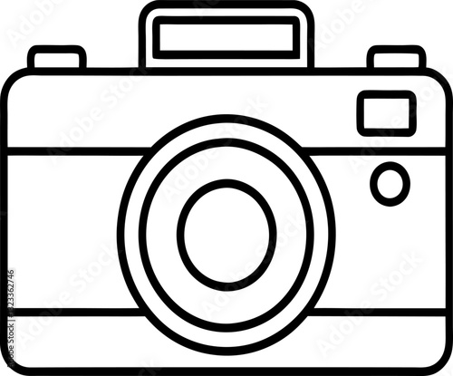 Camera icon vector illustration, Camera  line art Photography camera line art vector illustration icon for apps and websites 