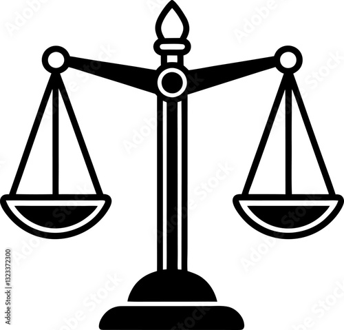 Scales of justice flat icon, Justice and business concept, scales of justice vector icon  for apps and websites