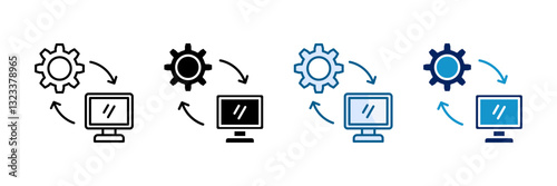 Integration Icon Set Multiple Style Collection