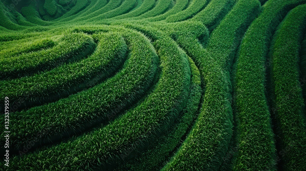 Verdant Maze of Lush Tranquility in a Scenic Landscape Verdant Maze of Lush Tranquility in a Scenic Landscape