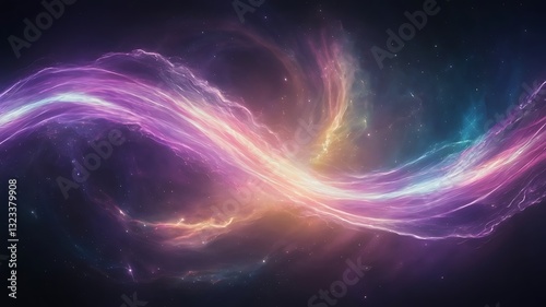 Wallpaper Mural Abstract waves of iridescent glowing energy magical cosmic galactic wind bright abstract background Torontodigital.ca