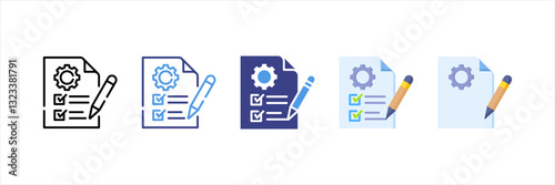 Planning Multi Style Icon Set