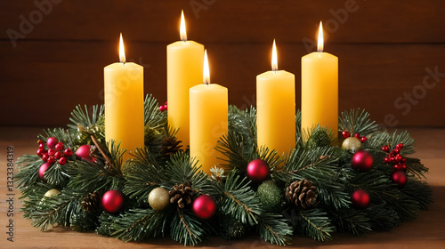 Adventskranz - Adventskerzen dritter Advent