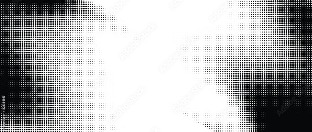 Halftone background vector. Monochrome Abstract dot, Gradient halftone dots for background pattern and texture.