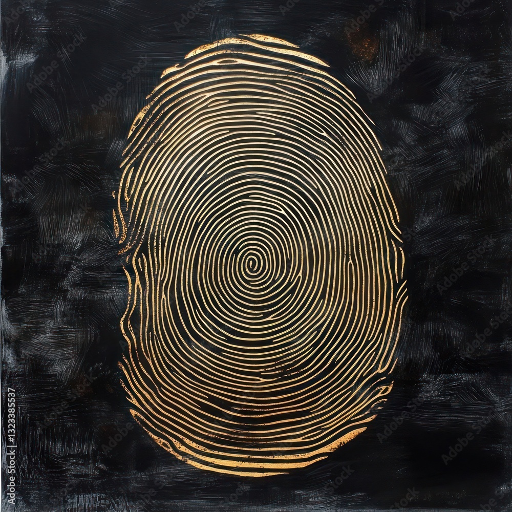 Fototapeta premium fingerprint on dark background