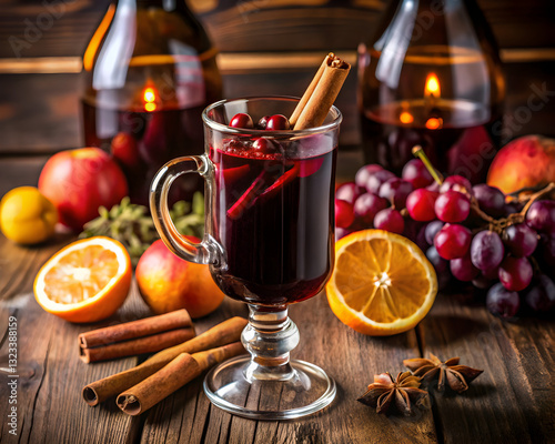 Festive Season Mulled Wine with Traditional Spices 