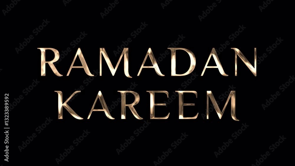 Ramadan Kareem golden text with slide blur animation on alpha channel. Perfect for Islamic-themed motion design. Ramadan Kareem golden text with slide blur animation on alpha channel. Perfect for Islamic-themed motion design.