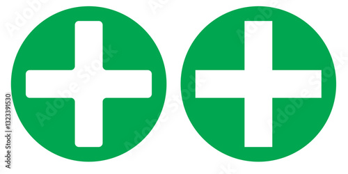 Hospital sign icons set. filled and line illustration . 1176