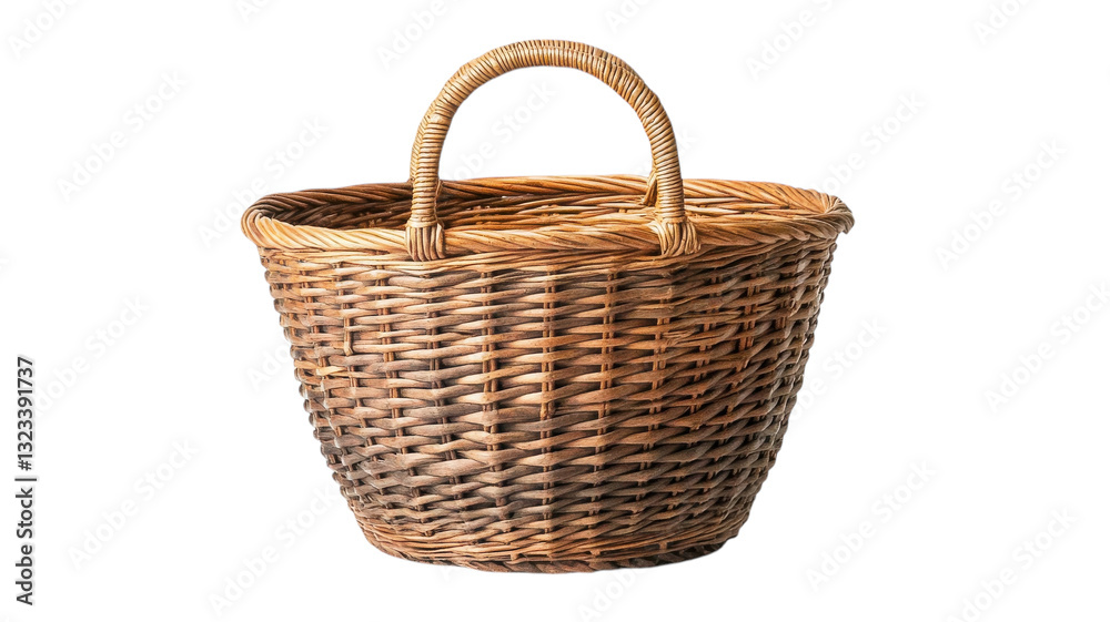 Crafted wicker basket showcasing rustic elegance and natural charm for home decor and storage Crafted wicker basket showcasing rustic elegance and natural charm for home decor and storage