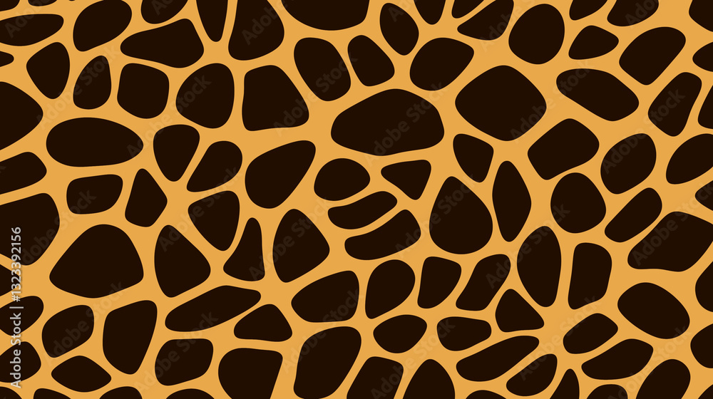 Simple flat illustration of giraffe skin pattern background. Generative ai Simple flat illustration of giraffe skin pattern background. Generative ai