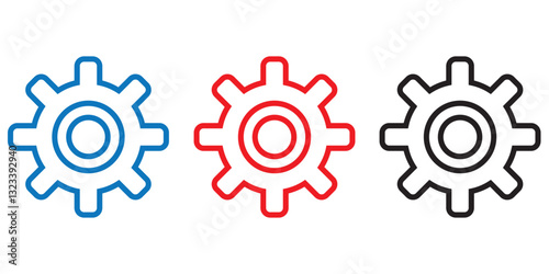 settings icon. Cogwheel symbol. Gear wheel vector icon for use in any purpose. 1176