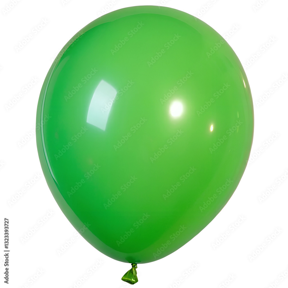 Green Balloon Isolated on Transparent Background Green Balloon Isolated on Transparent Background