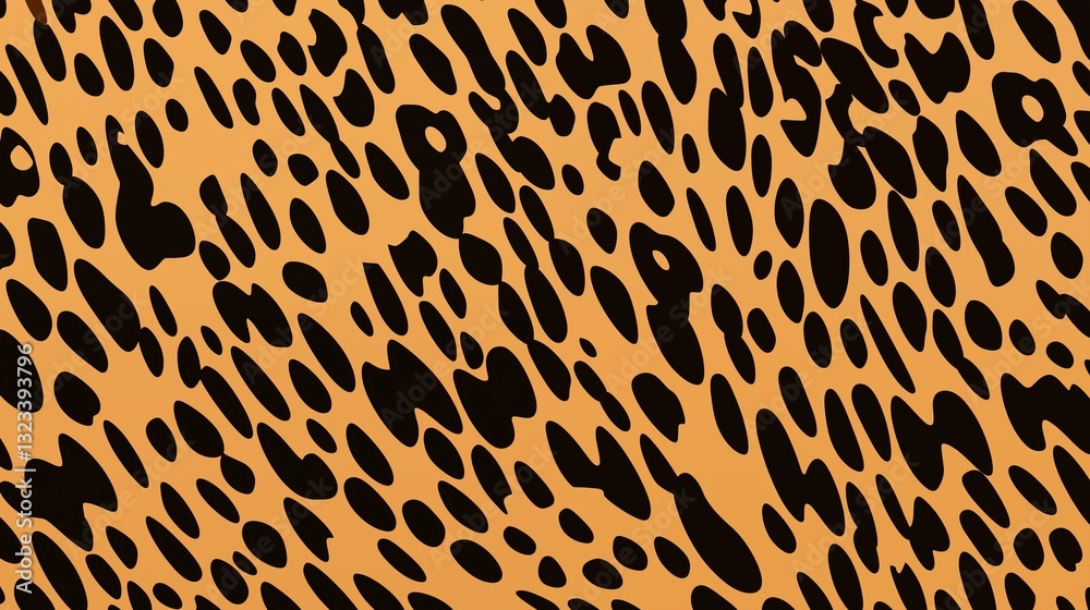 Simple flat illustration of cheetah skin pattern background. Generative ai Simple flat illustration of cheetah skin pattern background. Generative ai