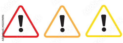 warning and attention icon. exclamation mark sign . 1176
