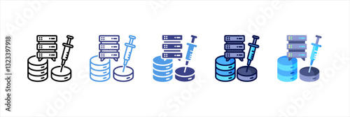 Sql Injection Multi Style Icon Set