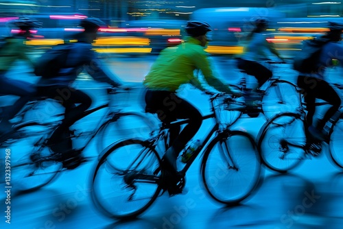 National Bike to Work Day features vibrant cyclists navigating urban landscapes, emphasizing the benefits of eco-friendly commuting and physical activity.
