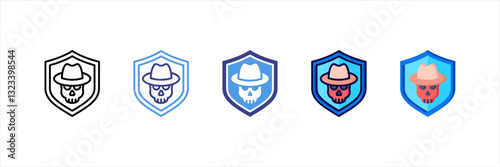 Cybercrime Multi Style Icon Set