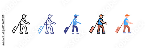 Tourist Multi Style Icon Set