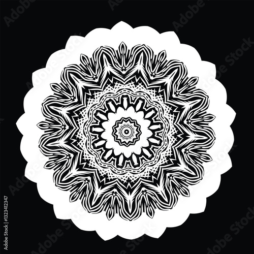 round ornamental round lace pattern