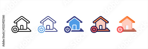 Smart Home Multi Style Icon Set