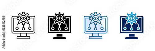Version Control Icon Set Multiple Style Collection