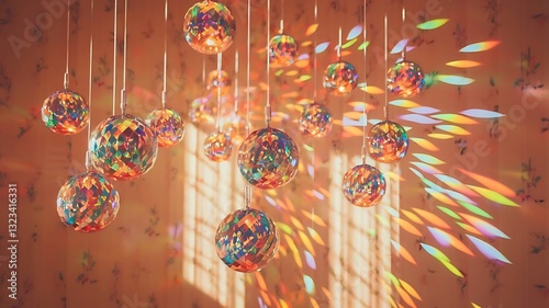 Colorful light prisms reflection colorful light prisms effect