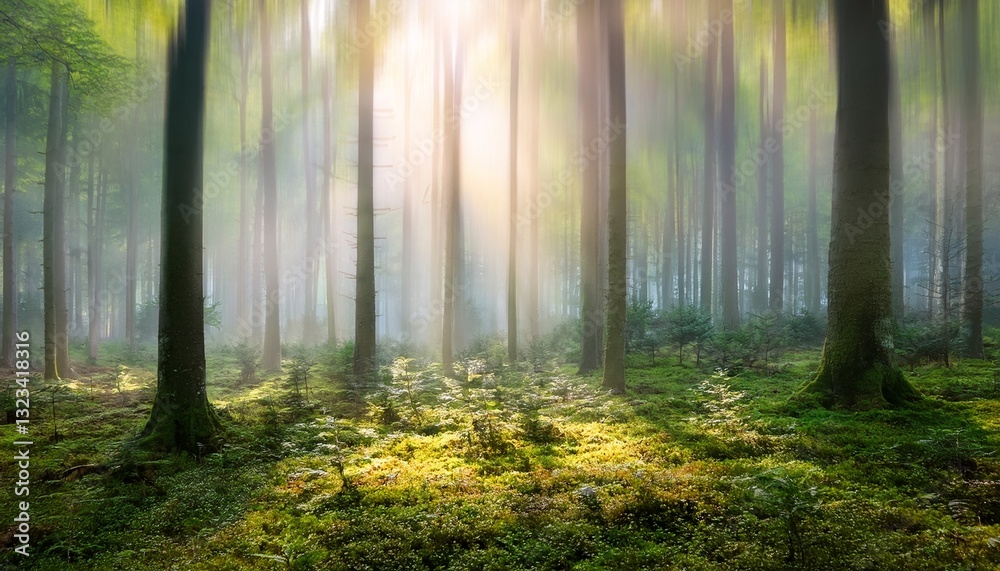 Abstract blurred forest background with a misty depth effect, creating a calming and atmospheric nature scene. Perfect for serene designs and nature-inspired projects. Abstract blurred forest background with a misty depth effect, creating a calming and atmospheric nature scene. Perfect for serene designs and nature-inspired projects.