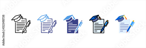 Semester Multi Style Icon Set