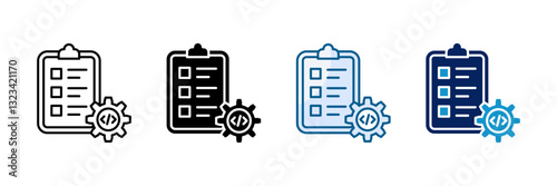 Test Icon Set Multiple Style Collection