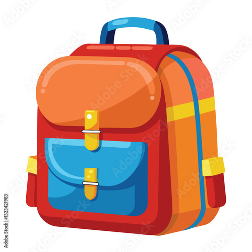 colorful school bag vector image on white background