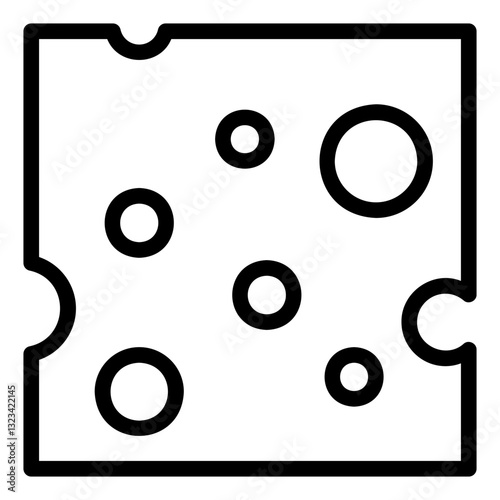 cheese Line Icon