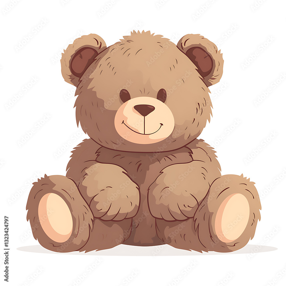 Fototapeta premium Adorable and Playful Bear Engaged in Various Activities, Minimalist and Logo-Style Designs illustrator