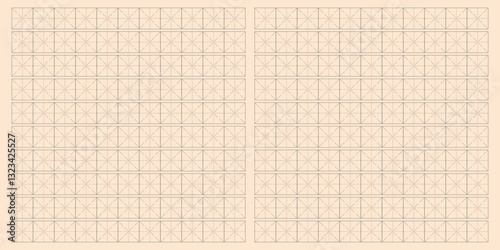 Workbook for writing hieroglyphs. Lined paper for printing. Geometric pattern for school. Lined paper. Simulator for writing Chinese characters. Page of calligraphy exercises. Graph paper.