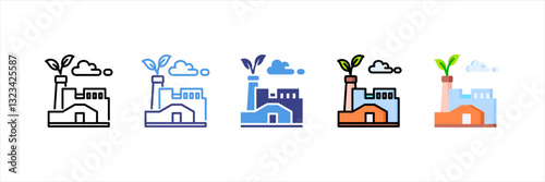 Green Factory Multi Style Icon Set