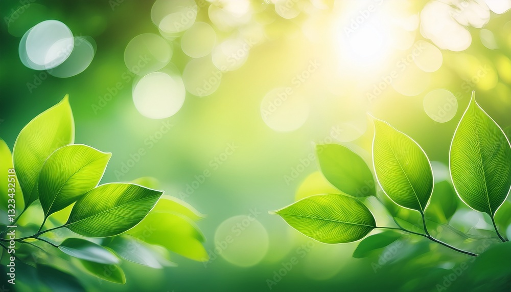 Soft-focus green leaves background with sunlight bokeh, creating a fresh, natural backdrop ideal for wellness, relaxation, and nature-inspired designs Soft-focus green leaves background with sunlight bokeh, creating a fresh, natural backdrop ideal for wellness, relaxation, and nature-inspired designs