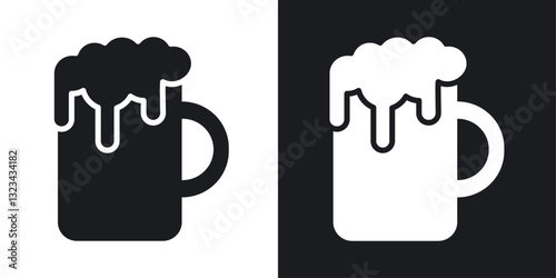 Beer icons pack in solid style