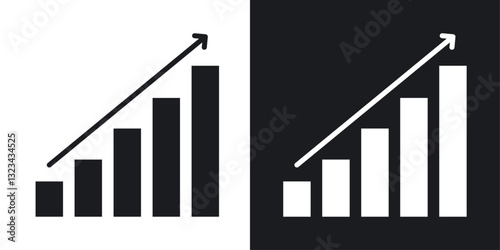 Business performance icons pack in solid style