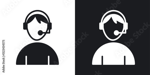 Callcenter icons pack in solid style